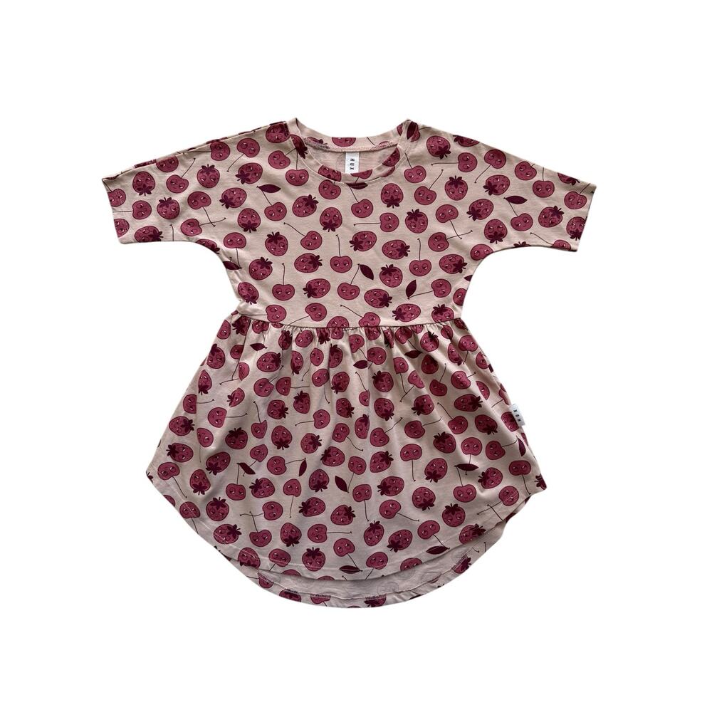 HuxBaby Organic Berry Swirl Dress Size 6